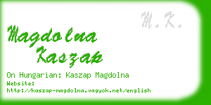 magdolna kaszap business card